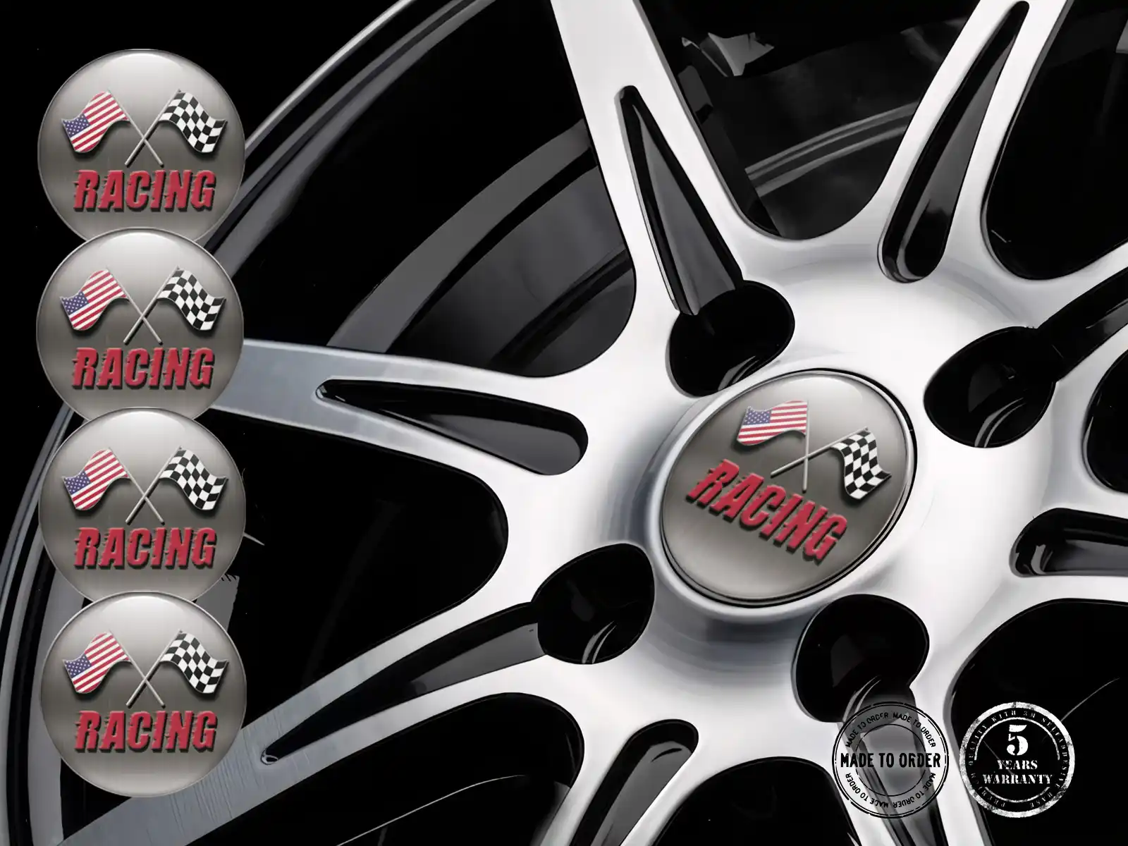 Emblemi Ruota Design Premium Sticker Cupola Pro